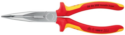 Flachrundzange Länge 200 mm 40° gewinkelt VDE Mehrkomponenten-Hüllen KNIPEX – Ansicht 3
