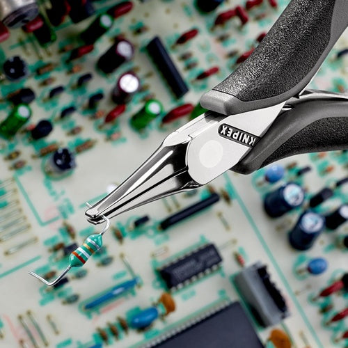 Elektronik-Greifzange Gesamtlänge 115 mm ESD flachbreite Backen spiegelpoliert Form 1 Mehrkomponenten-Hüllen – Ansicht 5