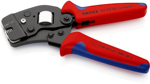 Crimpzange Gesamtlänge 190 mm 008 - 100 (AWG 28 - 7) mm² brüniert Mehrkomponenten-Hüllen KNIPEX – Ansicht 5