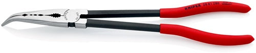 Montierzange Länge 280 mm poliert Kunststoffüberzug Spitze 45° gebogen KNIPEX