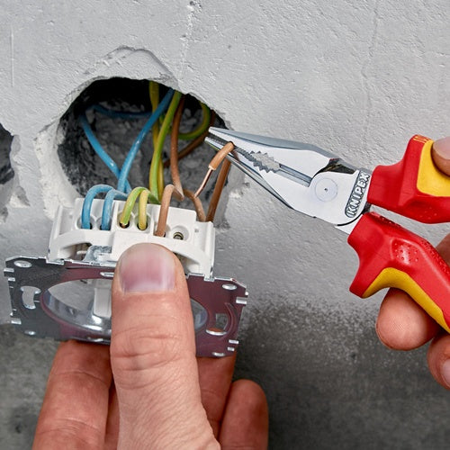 Spitzkombizange Länge 145 mm Mehrkomponentenhüllen verchromt VDE KNIPEX – Ansicht 3
