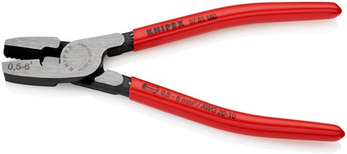 Aderendhülsenzange Gesamtlänge 180 mm 05 - 60 (AWG 20 - 10) mm² poliert Kunststoffüberzug für Aderendhülsen – Ansicht 5
