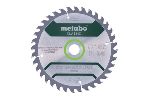 Kreissägeblatt cordless cut wood classic AD 165mm Z36 Bohr20mm Schnitt-B16mm