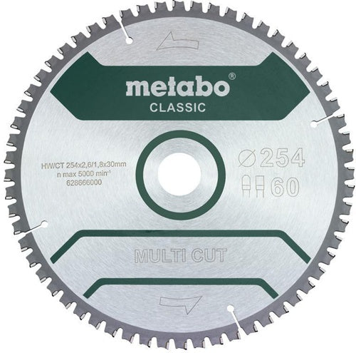 Kreissägeblatt multi cut cut classic D254x26/18xBohrung30mm Z60 FZ/TZ 5Gr neg