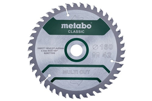 Kreissägeblatt multi cut classic D160x22/14xBohrung20mm Z42 FZ/TZ 5Grad