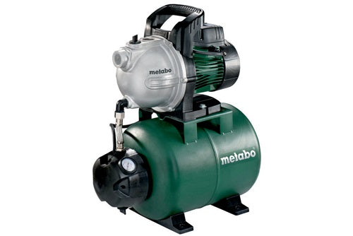 Hauswasserwerk HWW 4000/25 G 4000 l/h 46 m 8 m 1100 W Stahl 24 l METABO