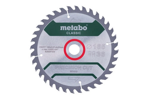 Kreissägeblatt precision cut wood classic D165x22/14xBohrung20mm Z36 WZ