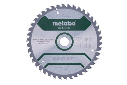 Kreissägeblatt multi cut classic D165x22/14xBohrung20mm Z42 FZ/TZ 5Grad