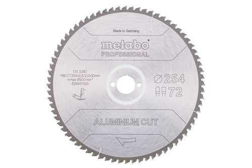 Kreissägeblatt aluminium cut professional D254x24/20xB30mm Z72 FZ/TZ 5Gr neg