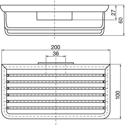 EC Schwammkorb system2 00104 m verdeckter Wandbefestigung chr – Ansicht 3