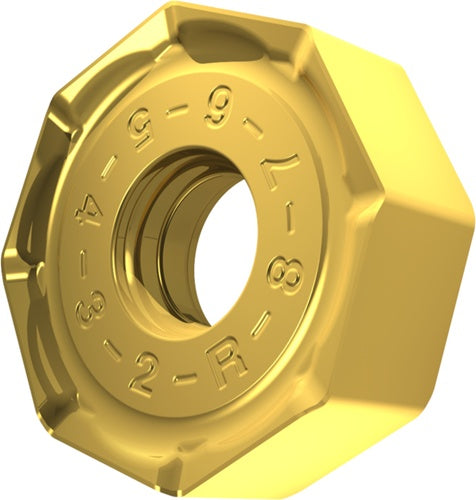 Fräswendeschneidplatte ISO ONMX 060508SR-R:M8330 D57mm PVD beschichtet Gold - VPE: 10
