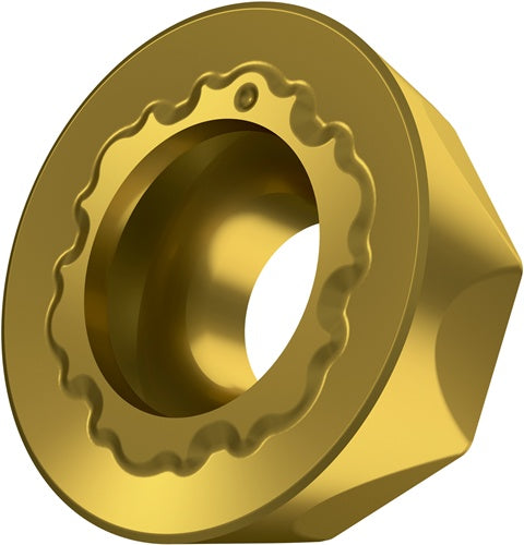 Fräswendeschneidplatte ISO RCMT 10T3MOSN-R:M8330 D39mm PVD beschichtet Gold - VPE: 10