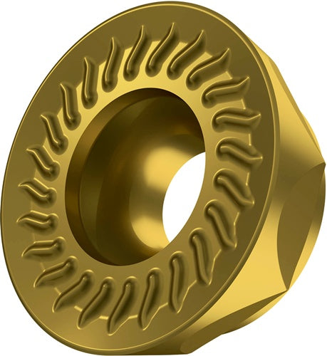 Fräswendeschneidplatte ISO RCMT 1606MOSN-M:M8330 D55mm PVD beschichtet Gold - VPE: 10