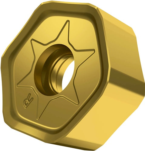 Fräswendeschneidplatte ISO HNGX 0906ANSN-R:M8330 D49mm PVD beschichtet Gold - VPE: 10