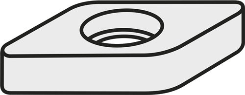 Wendeplatten-Unterlegscheibe ISO KNN 190412L:GJ11 Brutto-G1246g Farbe Silber - VPE: 10