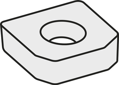 Wendeplatten-Unterlegscheibe ISO LNK 220616:GJ11 Bruttogewicht 26g Farbe Silber - VPE: 10