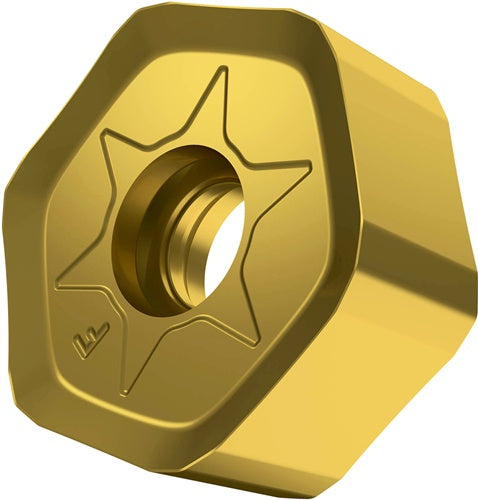 Fräswendeschneidplatte ISO HNGX 0906ANSN-F:M8340 D49mm PVD beschichtet Gold - VPE: 10