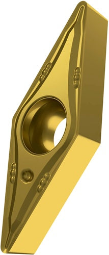 Drehwendeschneidplatte ISO VBMT 160404E-FM:T8315 D44mm PVD beschichtet Gold - VPE: 10