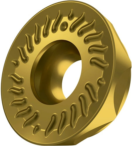 Fräswendeschneidplatte ISO RCMT 2006MOSN-M:M8330 D65mm PVD beschichtet Gold - VPE: 10