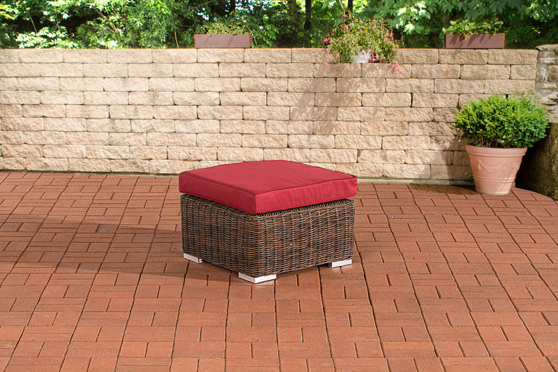 Hocker Bilbao / Madeira Rubinrot
