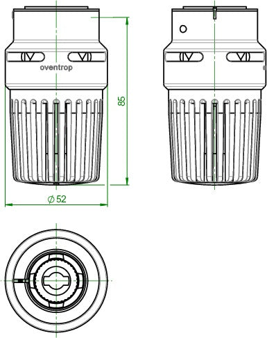 OV Thermostat Uni LHB ohne Nullstellung 7-28 GrC weiß – Ansicht 5