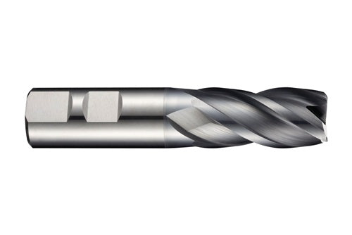 Schaftfräser S814HB DIN 6527 L Typ N Nenn-Ø 25 Gesamtlänge 121 Schneidenlänge HM AlCroN-beschichtet 34 DIN – Ansicht 3