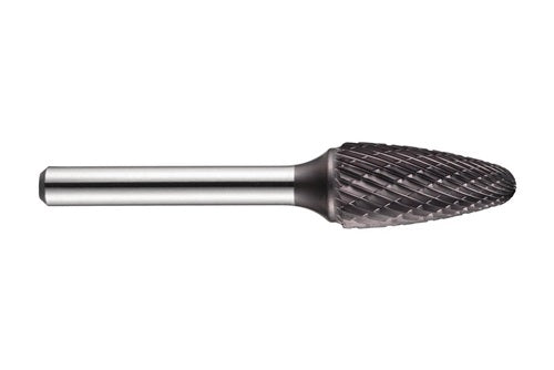 Frässtift RBF Ø 6 Kopflänge 18 mm Schaft-Ø 6 HM TiAlN Verzahnung Kreuz DORMER – Ansicht 3