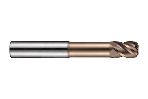 Schaftfräser S524 DORMER Typ N Nenn-Ø 8 Radius 05 Gesamtlänge 75 Schne HM TiSiN 40 DIN 6535-HA Schneidenanzahl 4 – Ansicht 4
