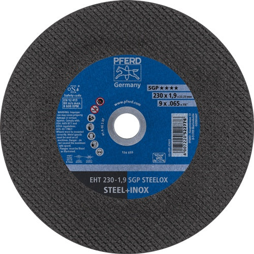 Trennscheibe SGP STEELOX D230x19mm gerade INOX Bohrung 2223 mm PFERD - VPE: 25