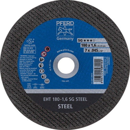 Trennscheibe SG STEEL D180x16mm gerade Stahl Bohrung 2223 mm PFERD - VPE: 25