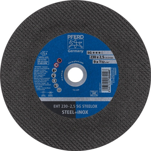 Trennscheibe SG STEELOX D230x25mm gerade INOX Bohrung 2223 mm PFERD - VPE: 25