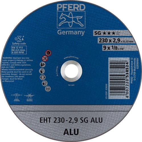 Trennscheibe SG ALU D230x29mm gerade Aluminium Bohrung 2223 mm PFERD - VPE: 25