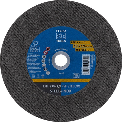 Trennscheibe PSF STEELOX D230x19mm gerade INOX Bohrung 2223 mm PFERD - VPE: 25