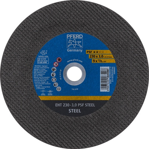 Trennscheibe PSF STEEL D230x3mm gerade Stahl Bohrung 2223 mm PFERD - VPE: 25