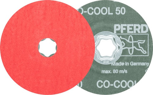 Fiberscheibe COMBICLICK CO-COOL Ø 115 mm Körnung 50 INOX / Aluminium Keramikkorn PFERD - VPE: 25