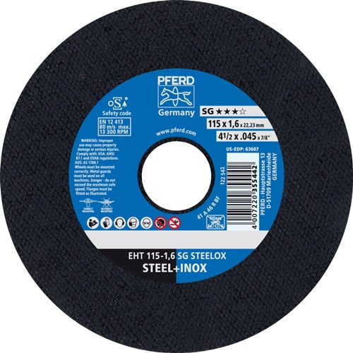 Trennscheibe SG STEELOX D115x16mm gerade INOX Bohrung 2223 mm PFERD - VPE: 25