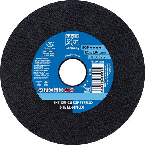 Trennscheibe SGP STEELOX D125x08mm gerade INOX Bohrung 2223 mm PFERD - VPE: 25