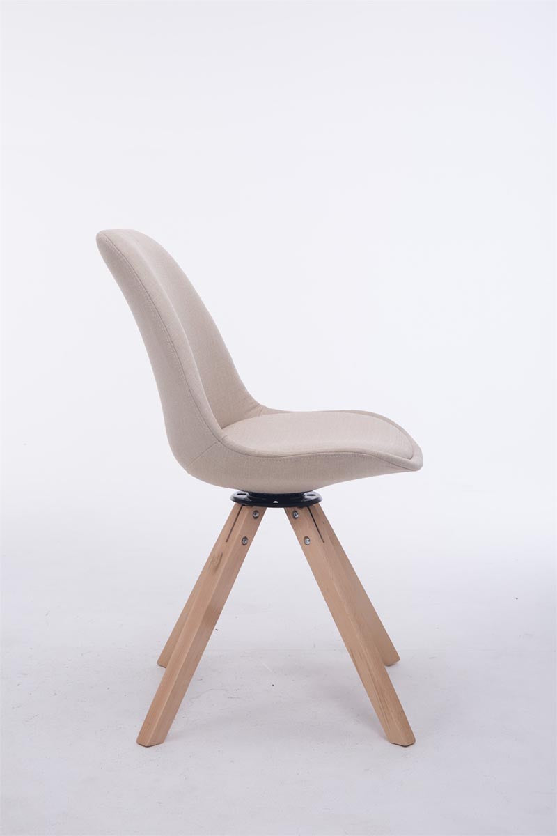 Besucherstuhl Troyes Drehbar Natura Stoff Square – Ansicht 9