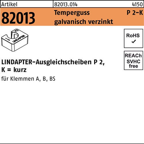 Ausgleichscheibe R 82013 GTW 40 P2 M24/240 Temperguss galvverz 1St LINDAPTER