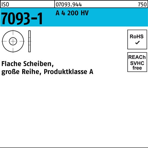 Unterlegscheibe ISO 7093-1 22 A 4 200 HV 10 Stück - VPE: 10