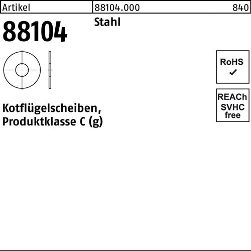 Kotflügelscheibe R 88104 84x20x15 Stahl 200 Stück - VPE: 200