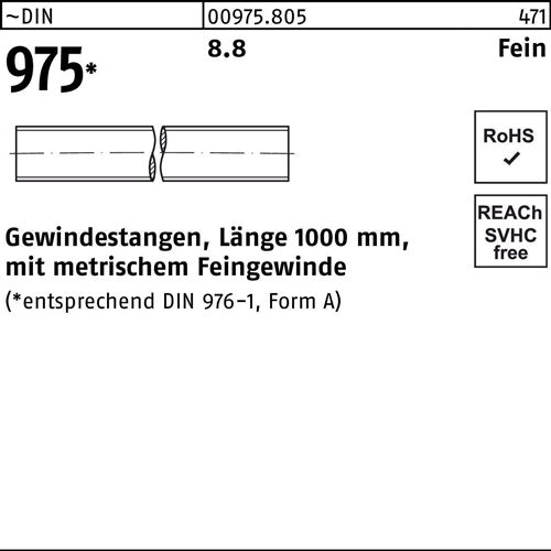 Gewindestange DIN 975 M 14 x 15 x 1000mm 88 1 Stück