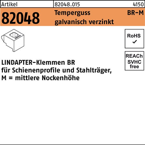 Klemme R 82048 GTW 40 BR 20 /100 Temperguss galvverz 1St LINDAPTER
