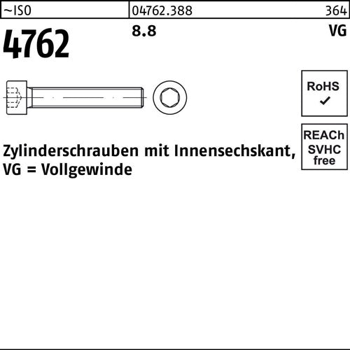Zylinderschraube ISO 4762 Innen-6kt VG M16x 90 88 25 Stück - VPE: 25