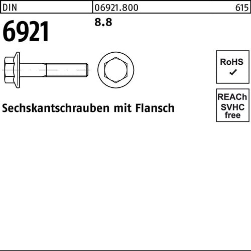 Sechskantschraube DIN 6921 Flansch M10x 30 88 200 Stück - VPE: 200