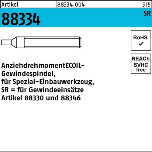 Gewindespindel R 88334 fEinbauwerkzeug SR M7/Nr1 Stahl 1 Stück AMECOIL