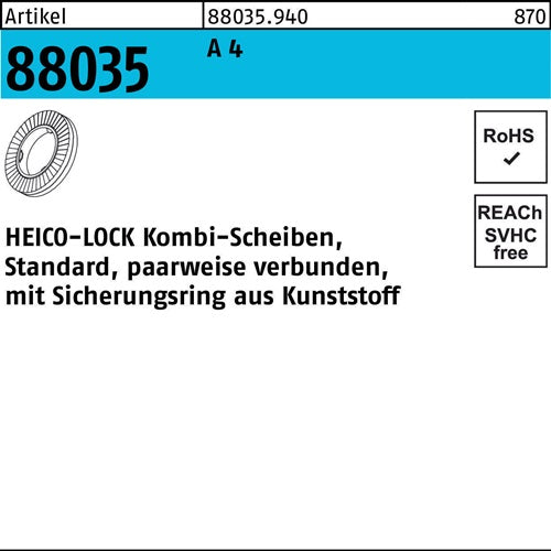 Kombischeibe R 88035 HKS-10S A 4 200 Stück HEICO