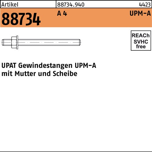 Ankerstange R 88734 UPM-A M8/110 A 4 20 Stück UPAT - VPE: 20