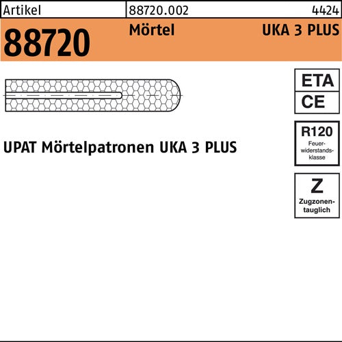Mörtelpatrone R 88720 fUKA 3 PLUS M24 Polyesterharz 5 Stück UPAT - VPE: 5