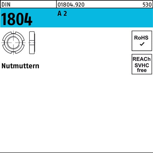 Nutmutter DIN 1804 M 16 x 15 A 2 1 Stück